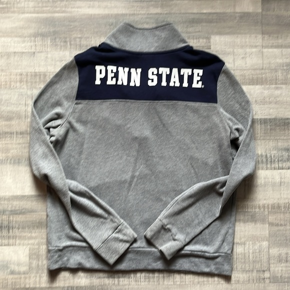 Penn State Victoria Secret Large long sleeve quarter 1/4 zip blue white gray - Picture 8 of 10